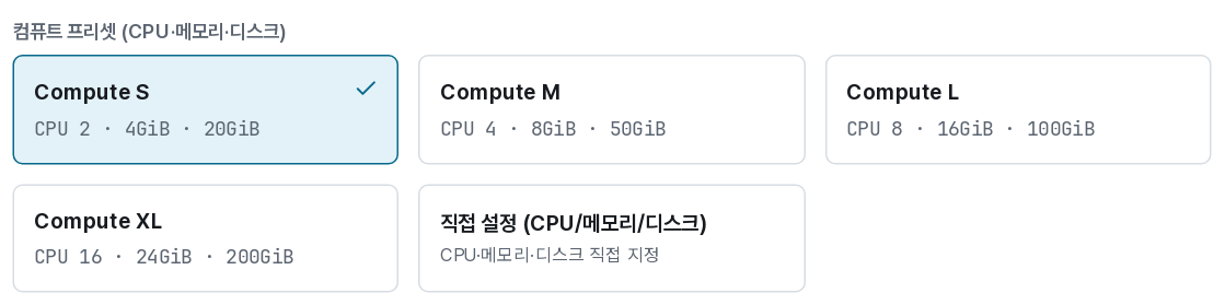 컴퓨트 프리셋